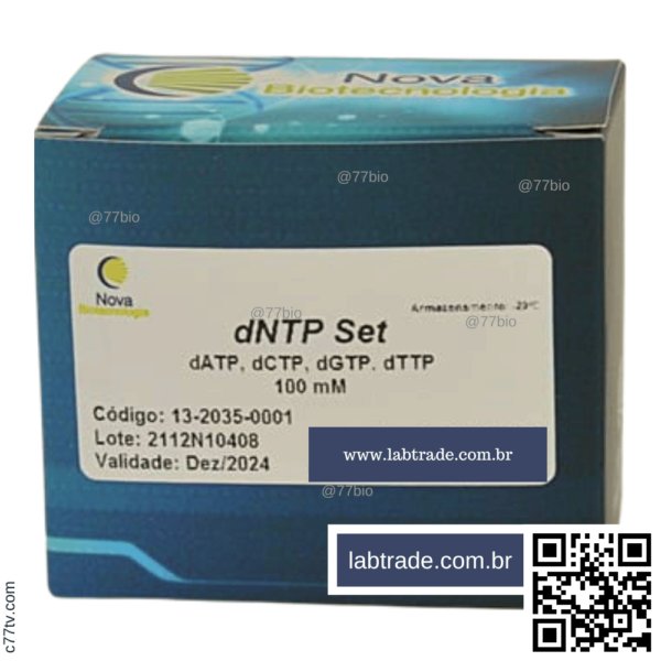 dNTP Set (Conjunto de dATP-dCTP-dGTP-dTTP na concentração de 100 mM cada). 250µL cada dNTP - 13-2035-0001   | -20°C