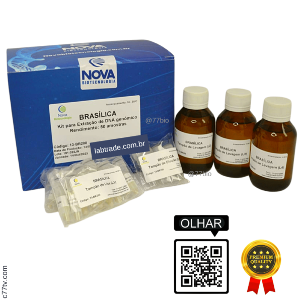 Brasílica - Kit para a extração de DNA baseado em resina 50 amostras  - SKU 13-BR200