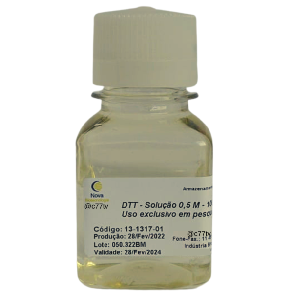 Ditiotreitol (DTT, Dithiothreitol) - Solução 0,5M - 100mL