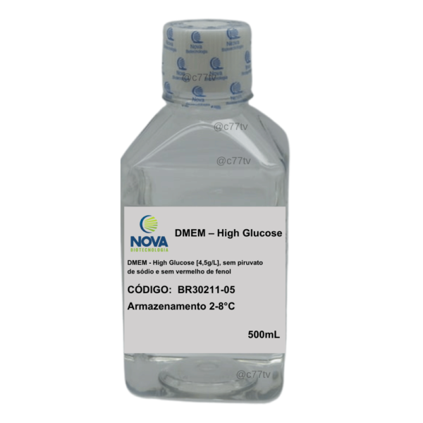 DMEM - High Glucose [4,5 g/L], Sem Piruvato de Sódio e Sem Vermelho de Fenol