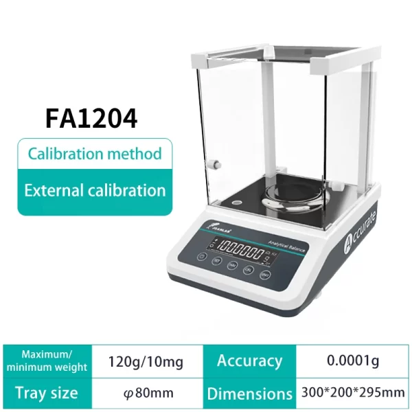 Balança Analítica de Laboratório Digital – Microbalança de Precisão 0,0001g, Capacidade 120g/220g - Image 9