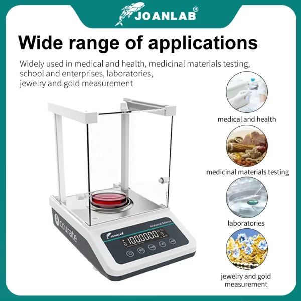 Balança Analítica de Laboratório Digital – Microbalança de Precisão 0,0001g, Capacidade 120g/220g - Image 2