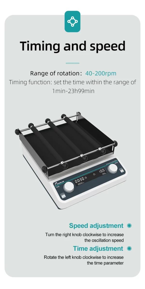 Agitador Orbital Multifuncional, OS-20Pro, JOANLAB – Oscilador Horizontal com Velocidade Ajustável para Laboratório - Image 14