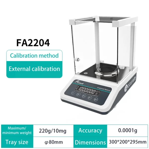 Balança Analítica de Laboratório Digital – Microbalança de Precisão 0,0001g, Capacidade 120g/220g - Image 8