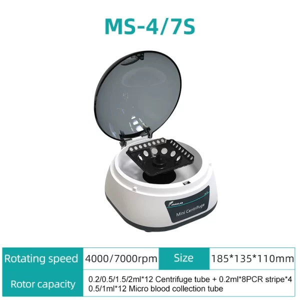 Centrífuga PCR Digital de Alta Velocidade para Laboratório, Plasma 4000rpm a 12000rpm, Tubos de 0,2ml, 0,5ml, 1,5ml e 2ml, 110V/220V - Image 10