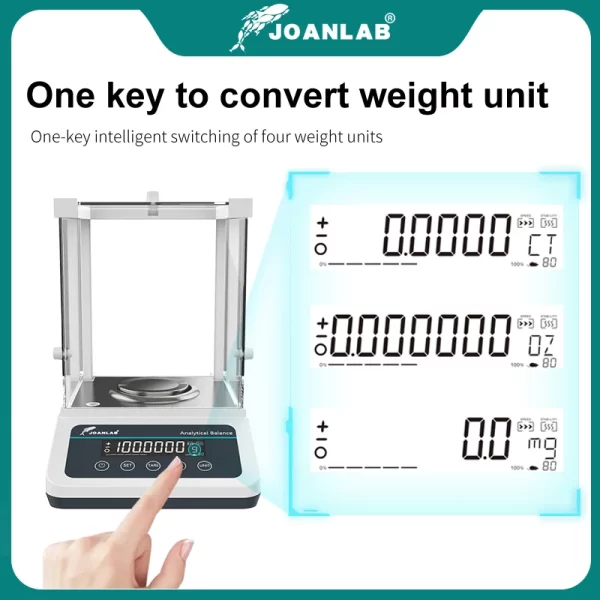 Balança Analítica de Laboratório Digital – Microbalança de Precisão 0,0001g, Capacidade 120g/220g - Image 4