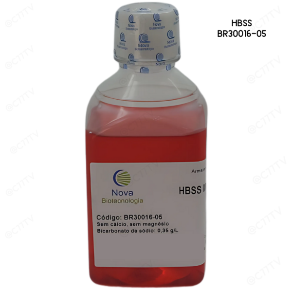 HBSS Modificado - Sem Cálcio, Sem Magnésio, com Bicarbonato de Sódio e Vermelho de Fenol - 500mL - BR30016-05